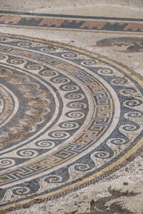 Ancient greek mosaic at Delos.