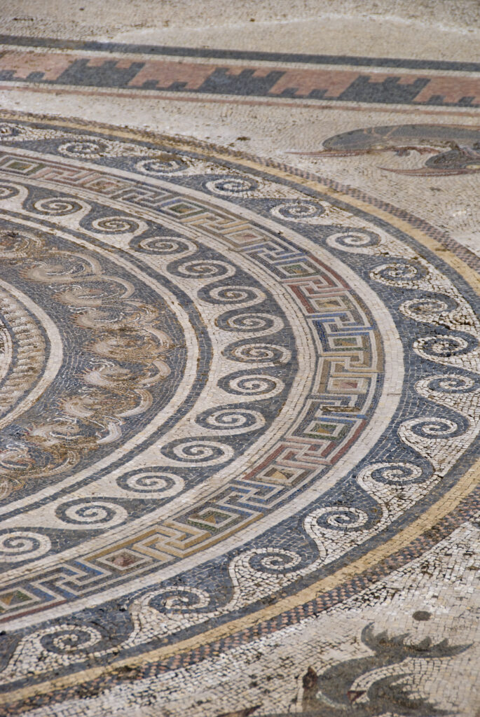 Ancient greek mosaic at Delos.