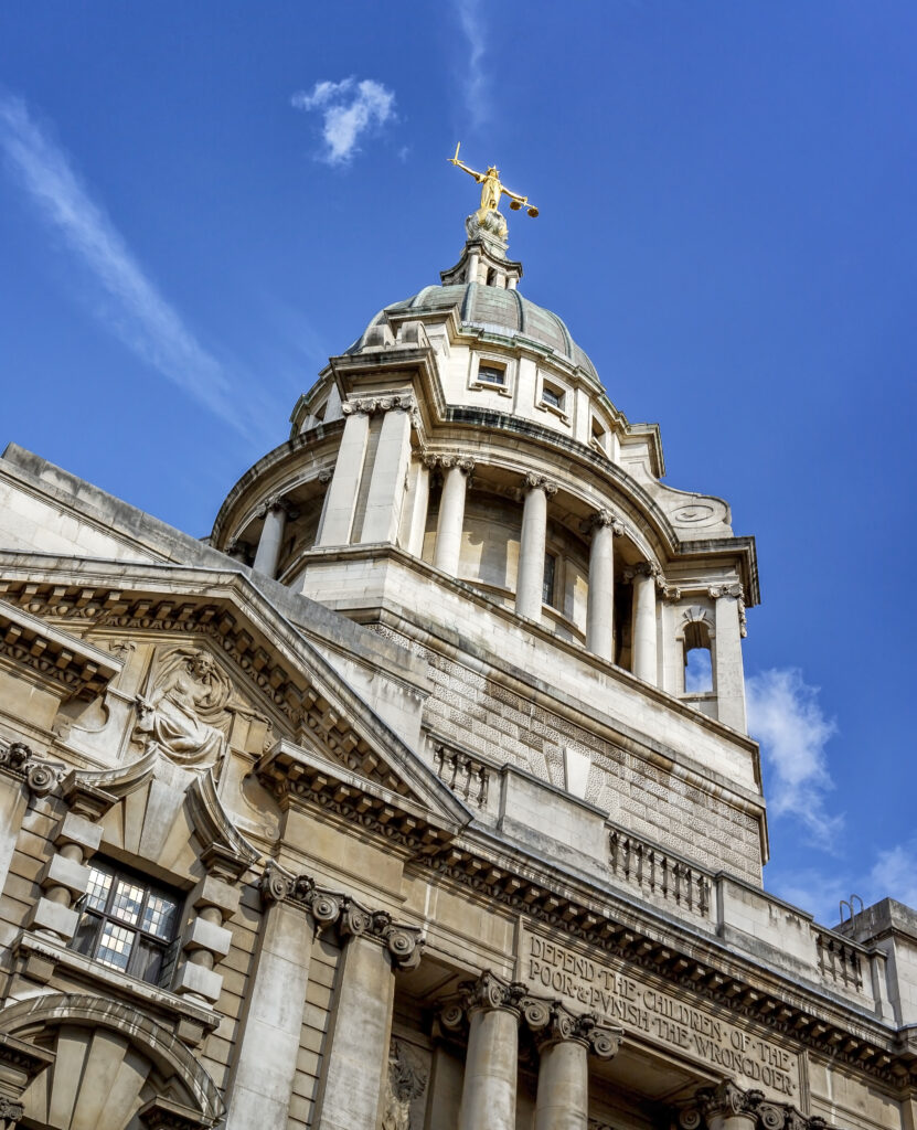 Lady Justice on top of Old Bailey the Central Criminal Court of England and Wales in London