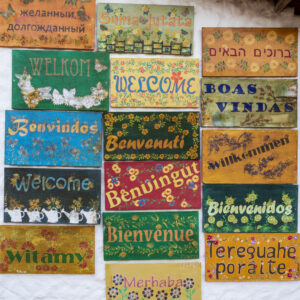 Welcome signs in different languages