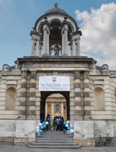 doors open for the open day at the front of College