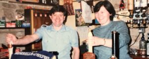 Ken and Val in the Beer Cellar