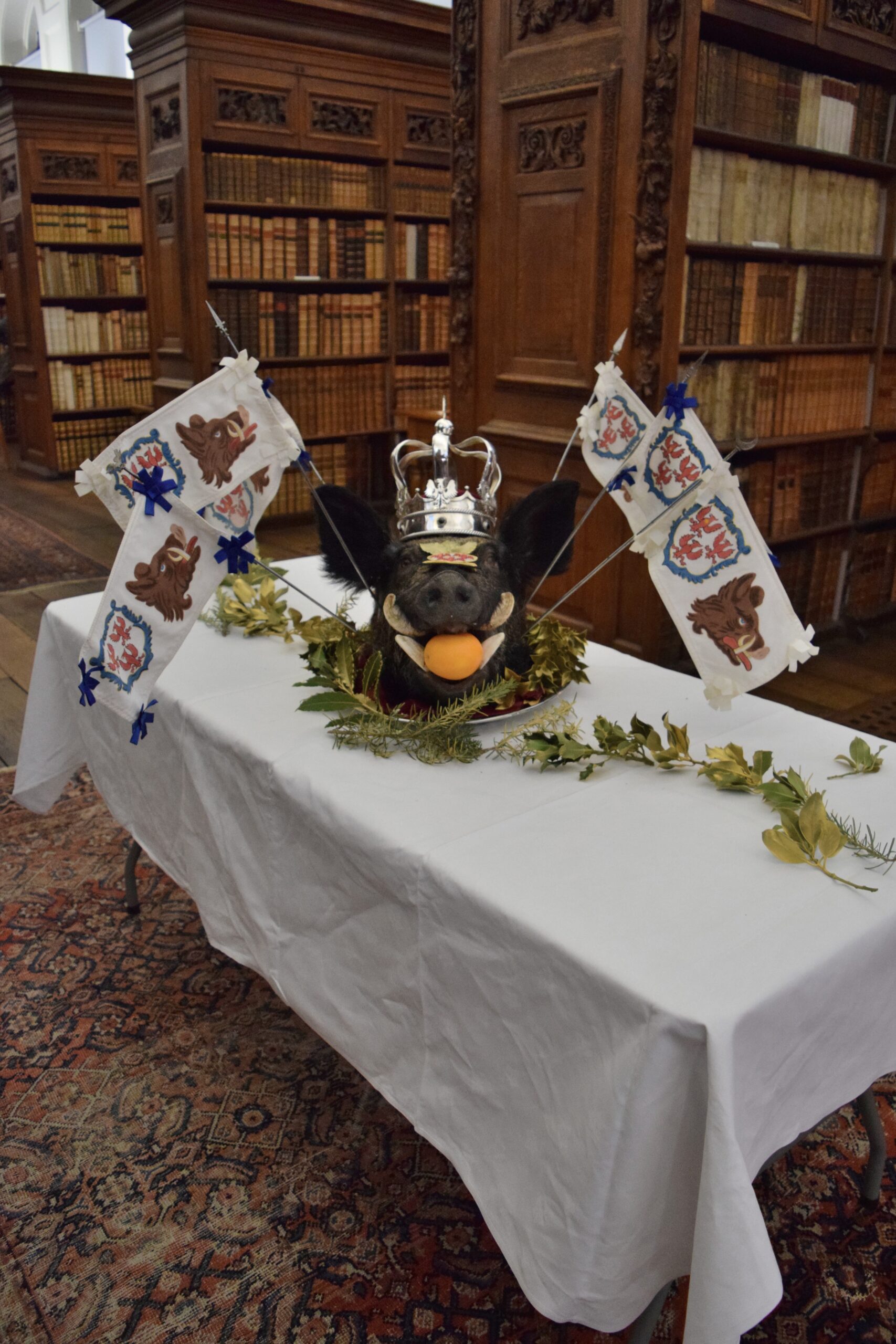 The Boar's Head bedecked for the Gaudy