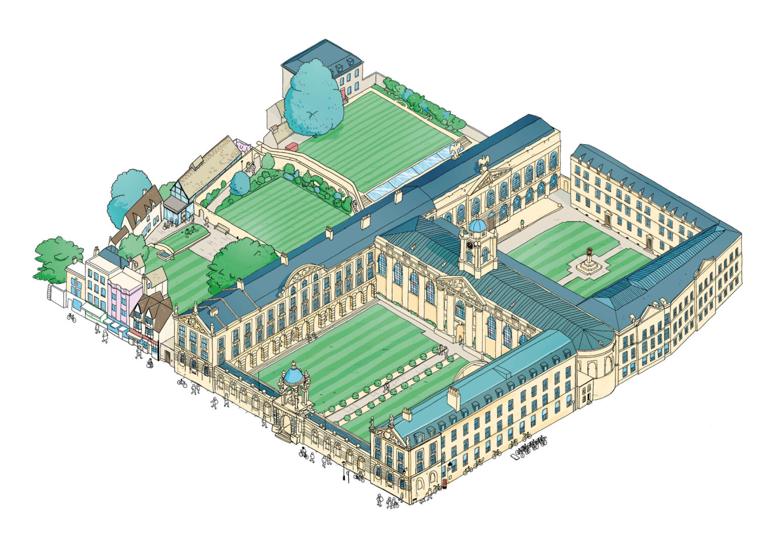 College map The Queen's College, OxfordThe Queen's College, Oxford