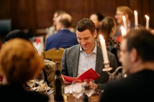 People dining in Hall