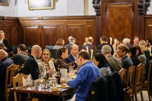 People dining in Hall