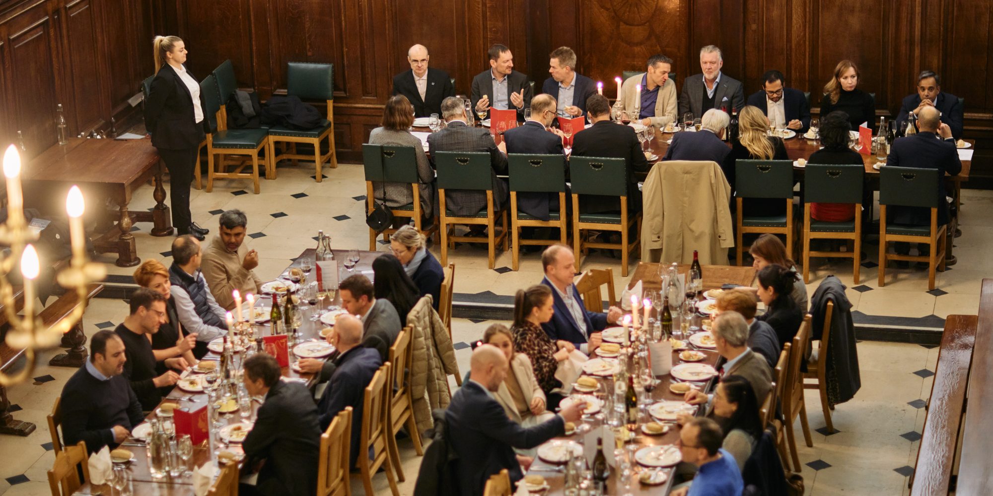 People dining in Hall
