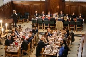 People dining in Hall