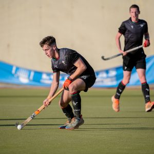 Fred Newbold playing hockey