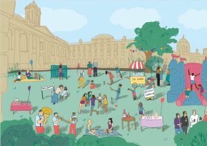 Queen's Garden Party illustration
