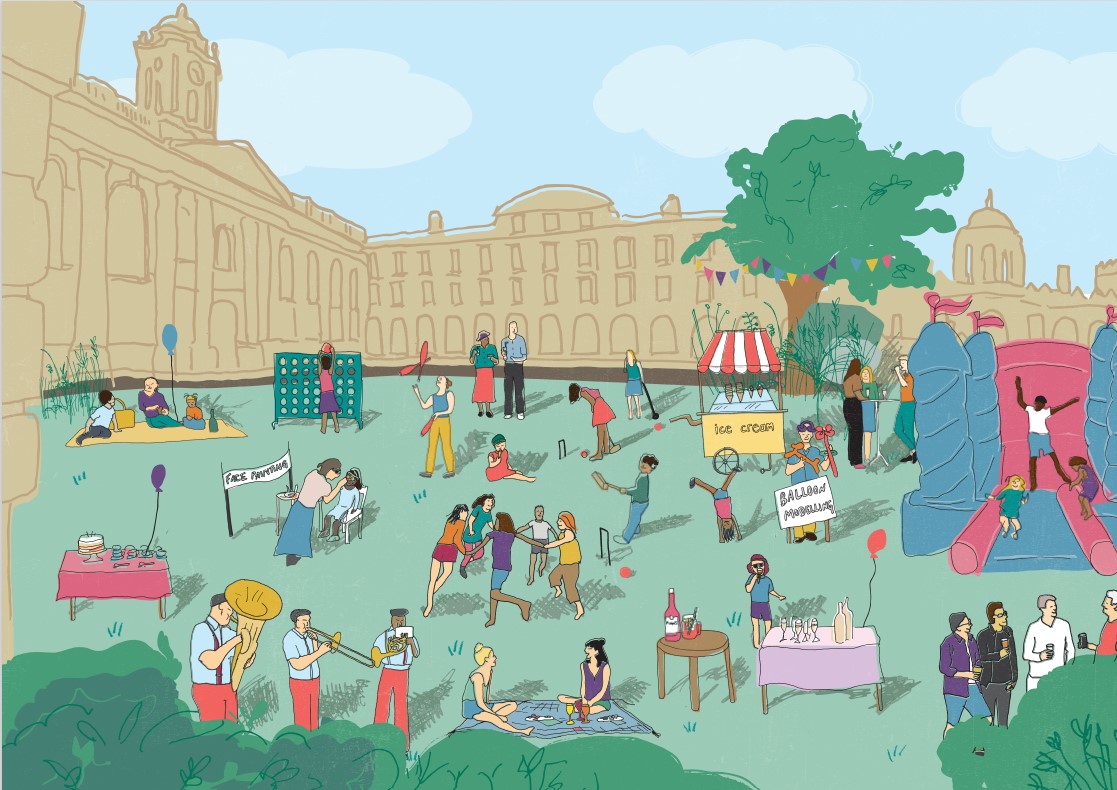 Queen's Garden Party illustration