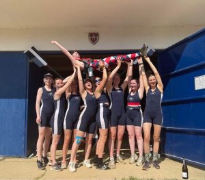 The Women's 1st Boat crew at Summer Eights