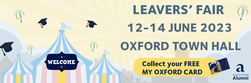 Oxford University Leavers' Fair banner 2023
