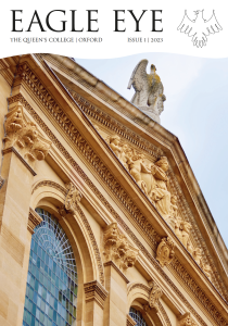 Eagle Eye Issue one cover with library exterior showing stone eagle on the top of the building