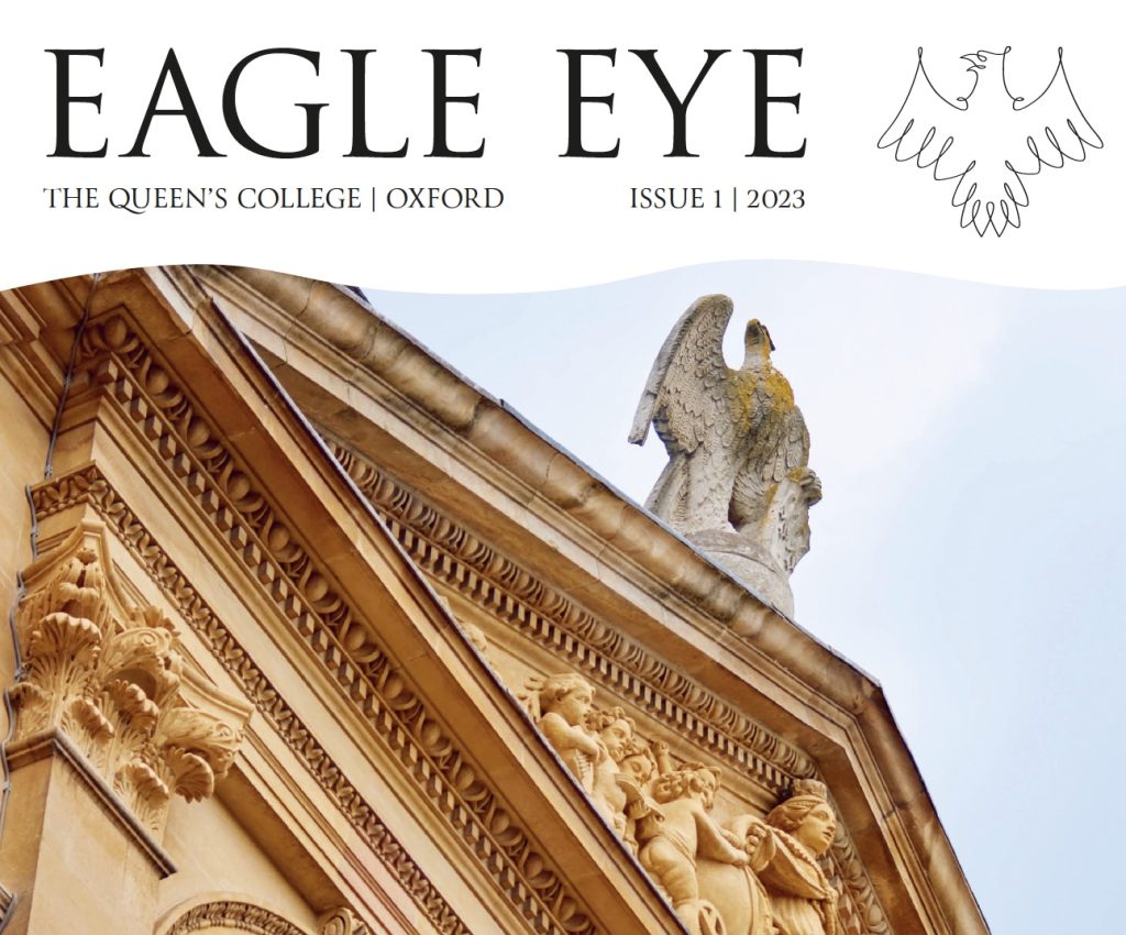 Eagle Eye issue one cover showing the library exterior with stone eagle on top of the building