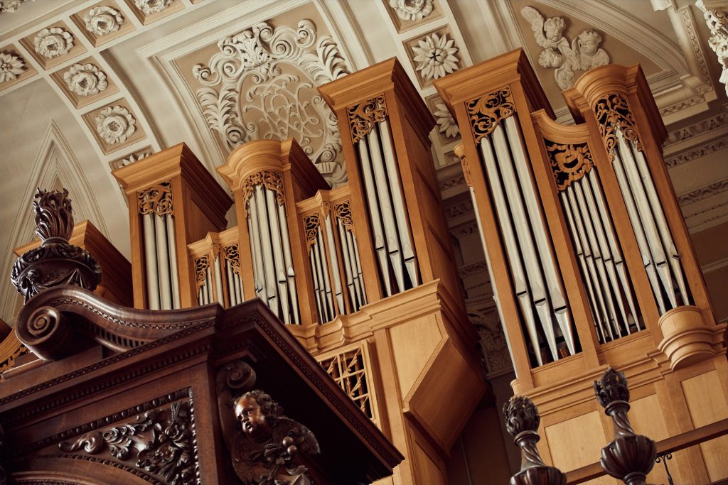 the College's Frobenius organ photographed from below