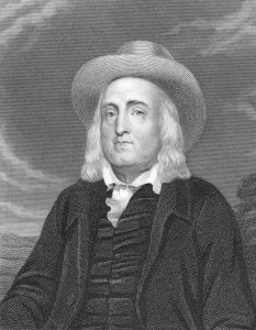Jeremy Bentham head and shoulder illustration in black and white