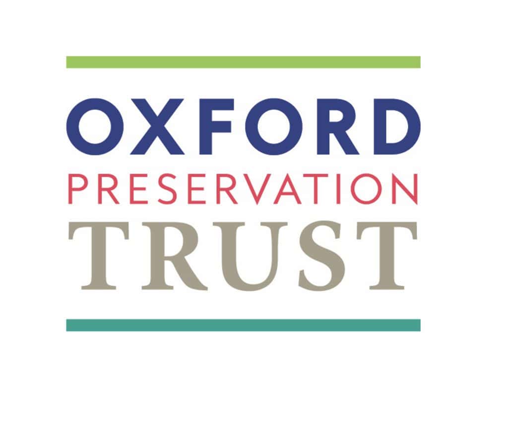 Oxford Preservation Trust logo with lime green lines running parallel above and below the words 'Oxford Preservation Trust'