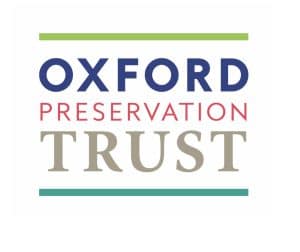 Oxford Preservation Trust logo with lime green lines running parallel above and below the words 'Oxford Preservation Trust'
