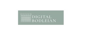 Image of the Digital Bodleian logo. It features the line-art illustration of the exterior of the Divinity School used by all Bodleian Libraries subdivisions, with the words ‘Digital Bodleian’ stacked on the right-hand side of the illustration.