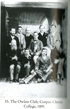 A group photo of The Owlets Club, Corpus Christi College (1891)