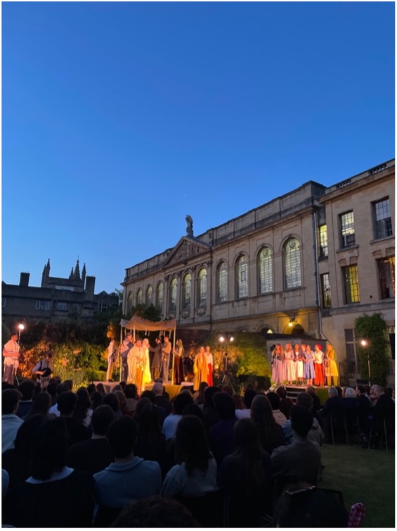 Wedding scene on opening night