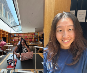 Tayo (left) and Audrey (right) in the New Library