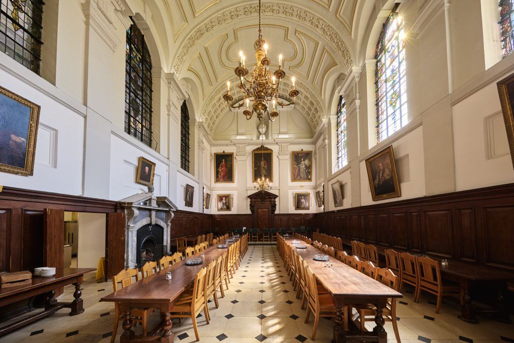 The Dining Hall at Queen's College. Photo by Fisher Studios.