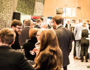 People gathering and networking