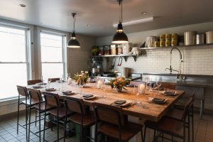 Private Dining in a Pizzeria Dough Room