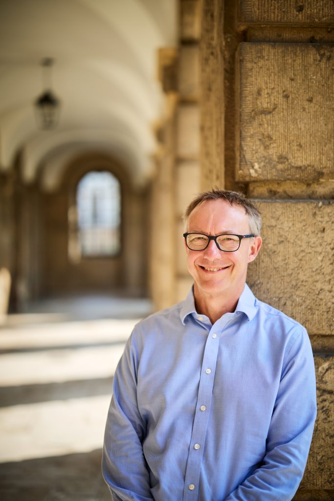 Provost Paul Johnson photographed in the cloister