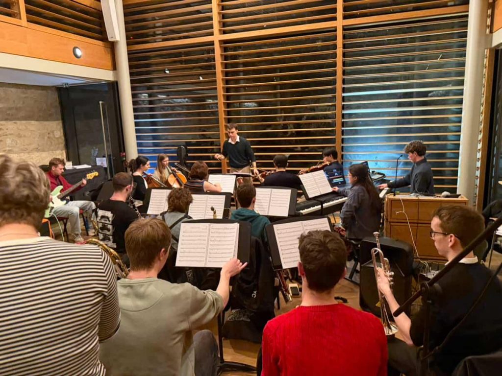 music rehearsals in the Shulman Auditorium