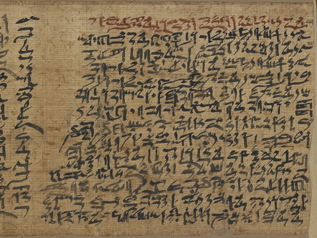 The main Middle Kingdom copy of Sinuhe, with the scribe’s handwriting (P. Berlin 3022; © Ägyptisches Museum und Papyrussammlung, Staatliche Museen zu Berlin; photographer: L. Baylis, the British Museum).