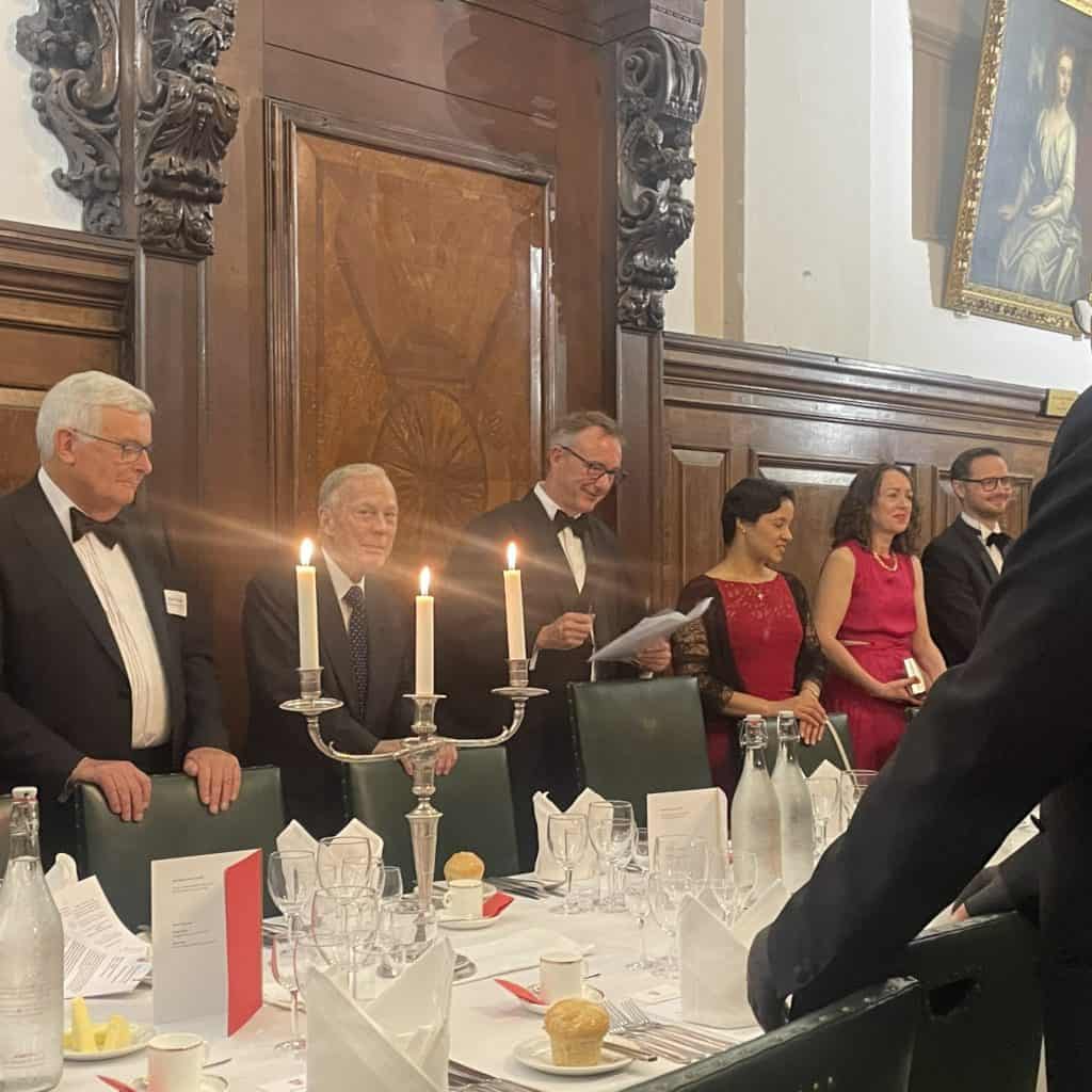 Image of Provost saying Grace at the Old Members' Dinner 2025