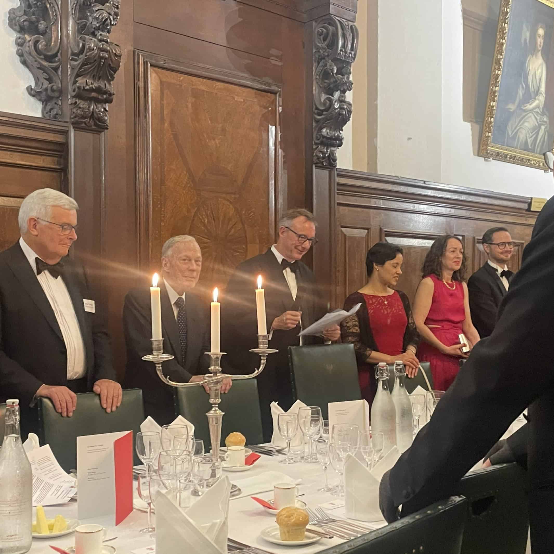 Image of Provost saying Grace at the Old Members' Dinner 2025