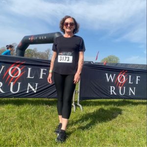Gillian Hunt pictured in running gear after a race event