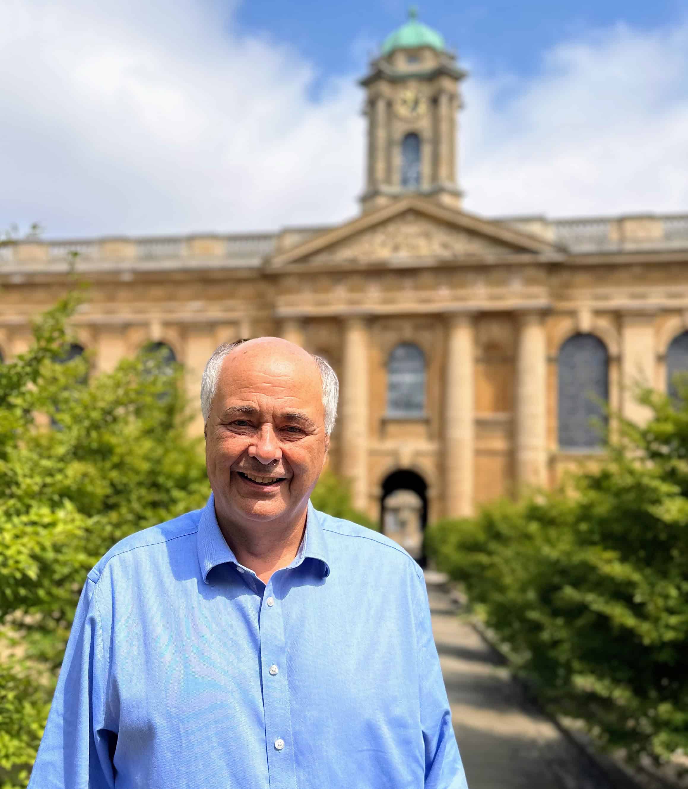 Peter Robbins pictured in Front Quad